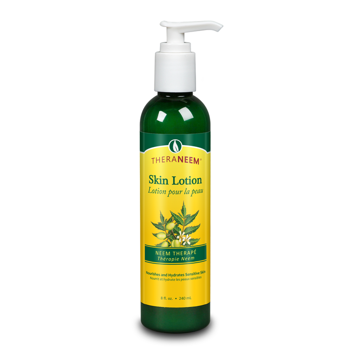 TheraNeem Neem Therapé Skin Lotion | Calms, Nourishes and Hydrates Dry, Sensitive Skin with Organic Neem Oil, Vegan, 8oz