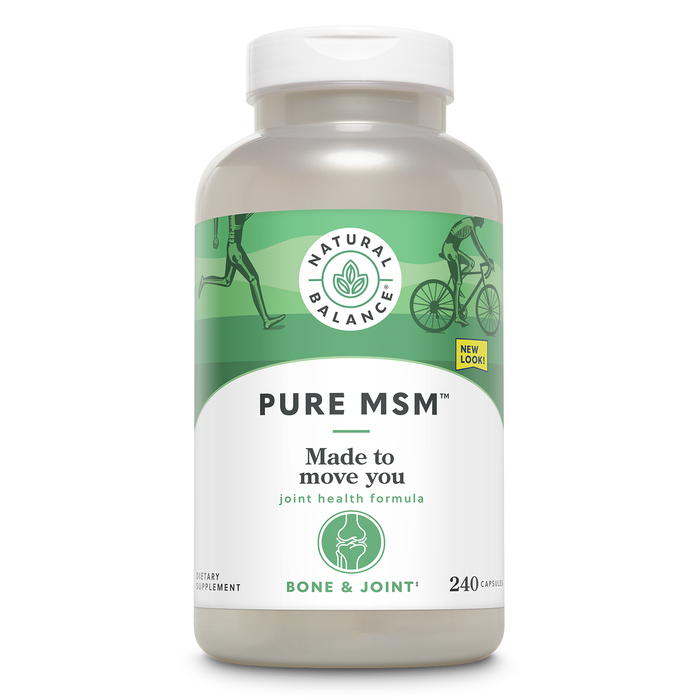 Natural Balance Pure MSM Capsules | Sulfur Supplement Helps Supports Joint Comfort, Collagen & Keratin Production | 240 Count