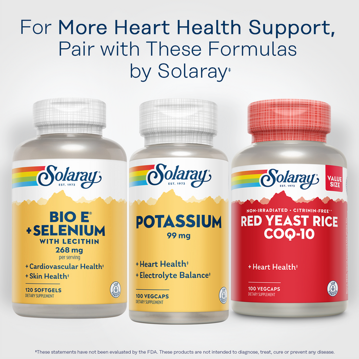 Solaray Potassium 99 mg - Electrolyte Balance Formula - Potassium Supplement for Electrolytes, Vascular and Heart Health Support - 60-Day Money Back Guarantee, Lab Verified,  100 Servings, 100 VegCaps