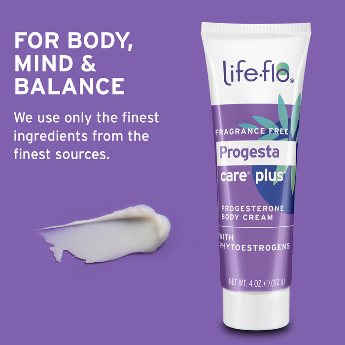 Life-Flo Progesta-Care Plus, Progesterone Cream for Women with 20mg USP Progesterone & Phytoestrogens, May Help Support a Womans Healthy Balance at Midlife, Fragrance Free, Made Without Parabens, 4oz