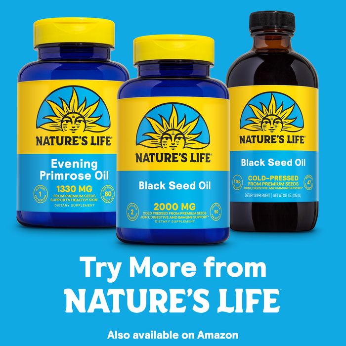 NATURE'S LIFE Black Seed Oil 2000mg - Nigella Sativa Oil, Cold Pressed from Black Seeds - w/ Thymoquinone, Omega 6 9 - Joint Support, Digestion, Immune Support - 60-Day Guarantee, 45 Serv, 90 Softgels