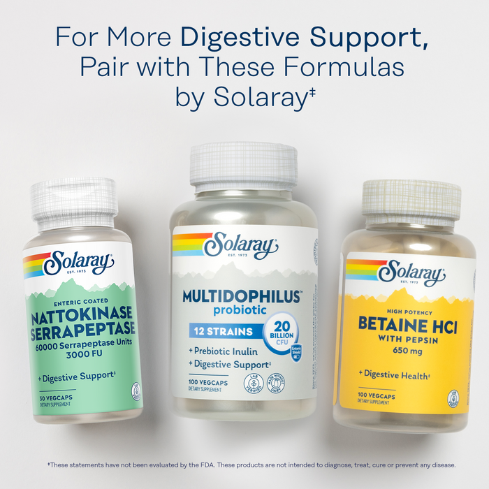 Solaray Nattokinase Serrapeptase Supplement - Enteric Coated - 3000 FU Nattokinase Supplement - Circulation, Cardiovascular, Sinus Support - Lab Verified, 60-Day Guarantee - 30 Servings, 30 VegCaps