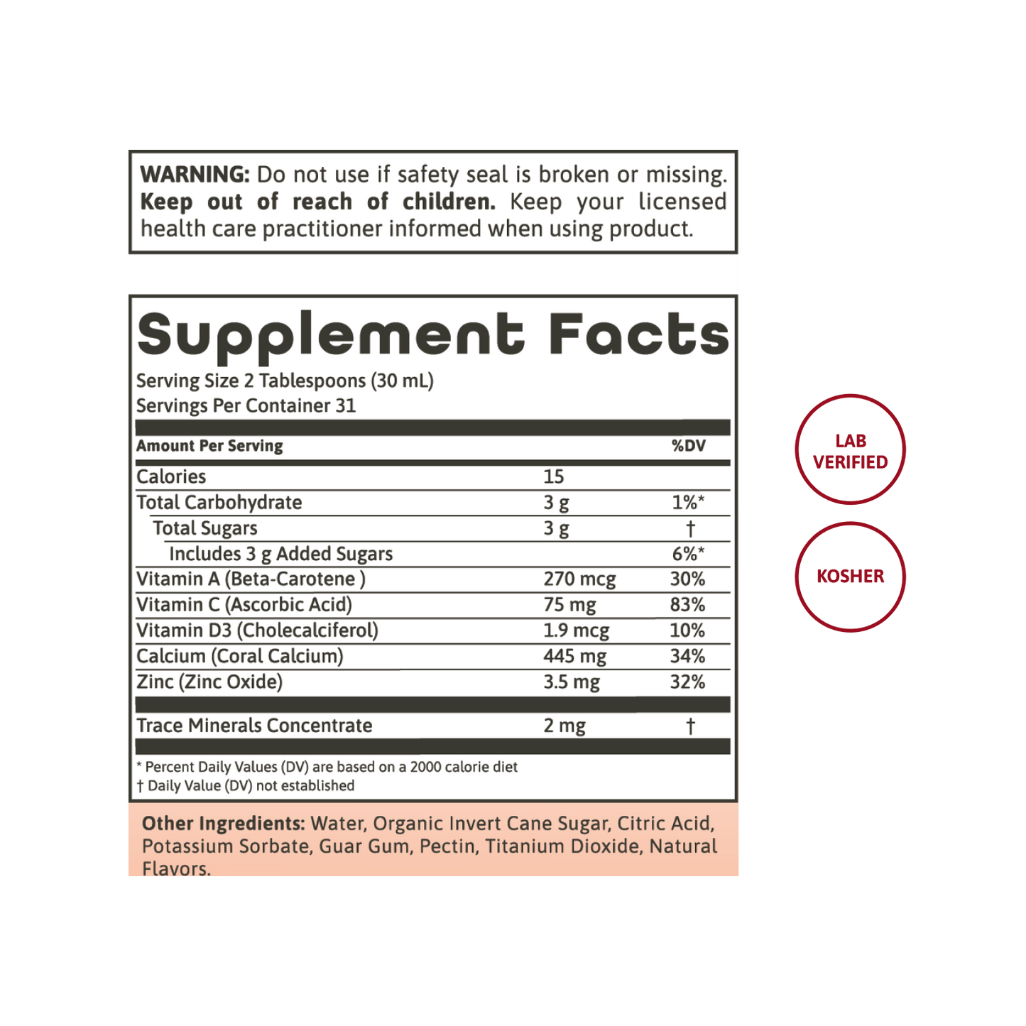 VitaLiquids Coral Calcium Complex