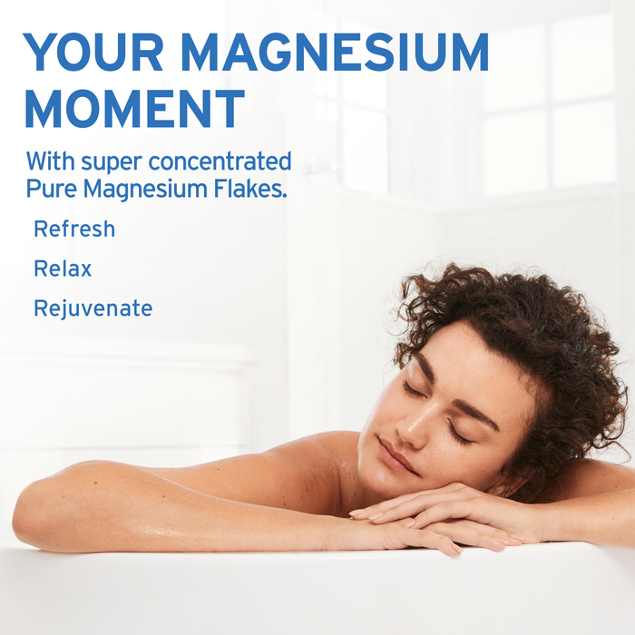 Life-flo Pure Magnesium Bath Flakes - Epsom Salt Bath Soak Alternative - Unscented Magnesium Flakes from the Zechstein Seabed - Relaxing Foot Bath w/ Ancient Trace Minerals - 60-Day Guarantee, 1.65lbs (1.65 lbs)