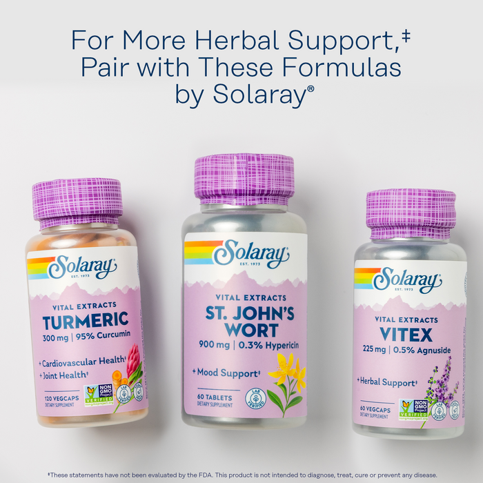 Solaray St. Johns Wort Aerial Extract One Daily 900mg , Standardized w/ 0.3% Hypericin for Mood Stability & Brain Health Support, Non-GMO