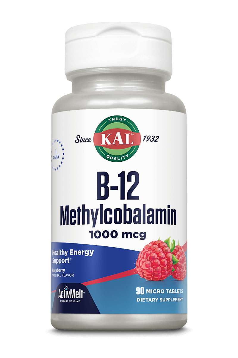 B-12 Methylcobalamin 1000 mcg ActivMelt® Instant Dissolve Tablets Raspberry