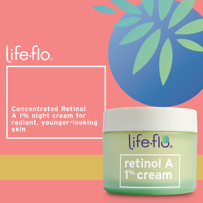 Life-flo Retinol A 1% Advanced Revitalization Cream | Refines Skin & Diminishes Look of Fine Lines & Wrinkles | 1.7oz