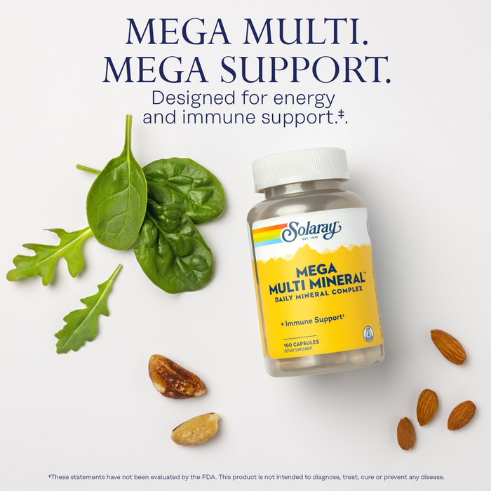 Solaray Mega Multi Mineral (25 Servings, 100 Capsules)