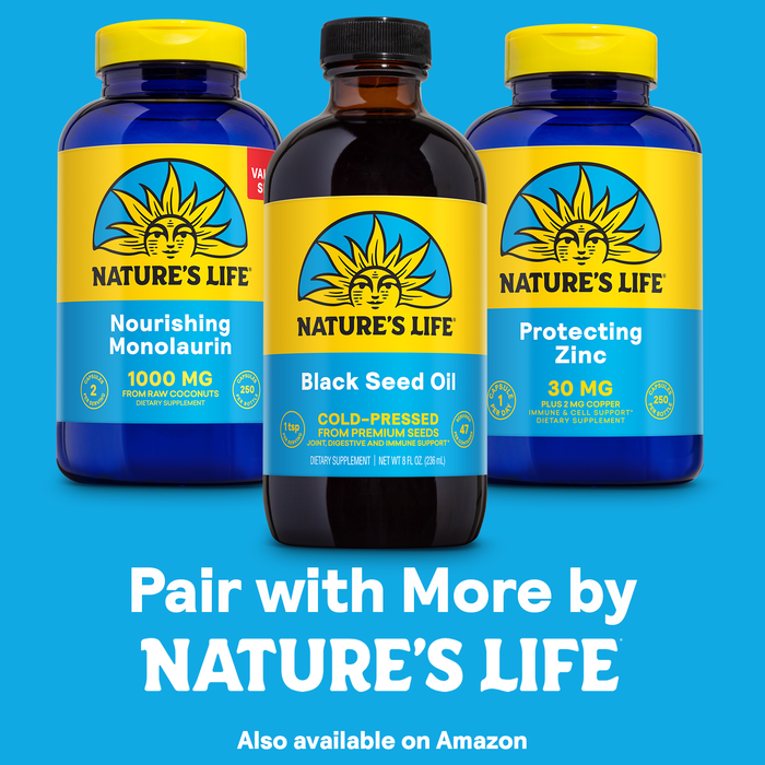 Natures Life Black Seed Oil, Cold-Pressed Black Cumin Seed Oil - Joint, Digestive Health, and Immune Support - Lab Verified, 60-Day Money-Back Guarantee - 47 Servings, 8 Fl. Oz.