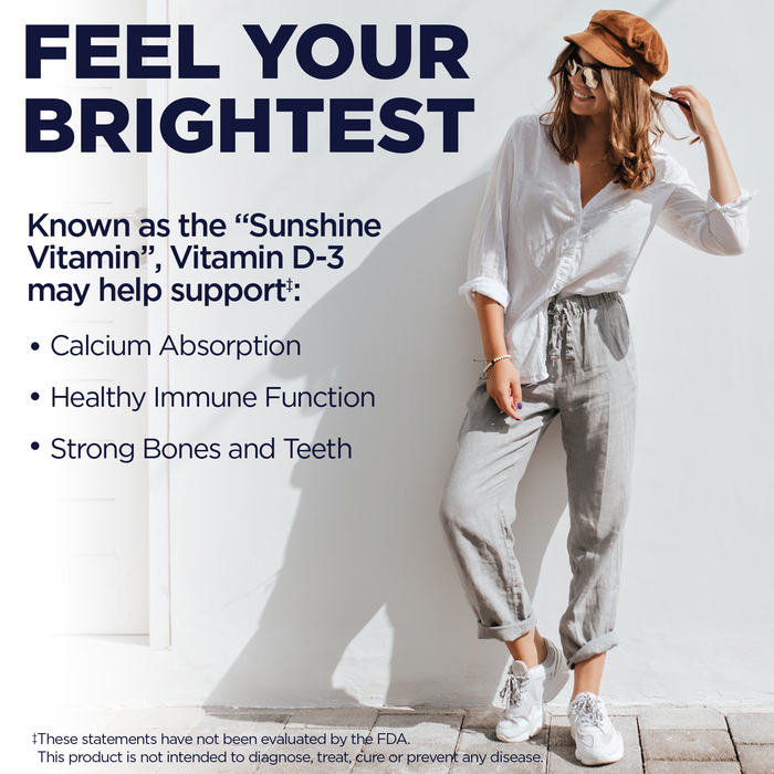 KAL Vitamin D3 5000 IU Chewable Softgels (125 mcg), Active Form Vitamin D, Calcium Absorption, Bone Health, Immune Support Supplement, Natural Lemonade Flavor, 60-Day Guarantee, 120 Serv, 120 Chews