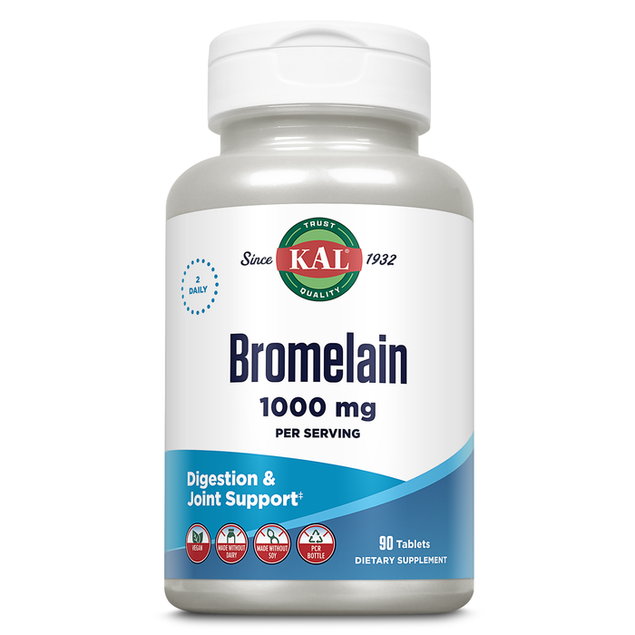 KAL Bromelain Tablets, 1000 mg, 90 Count