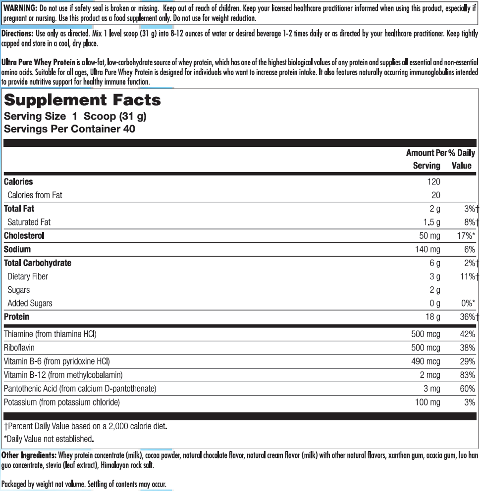 Ultra Pure Whey Protein - Chocolate