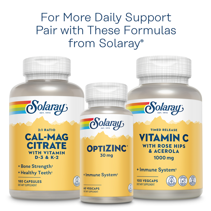 Solaray Vitamin B-Complex 100 Supports Healthy Hair & Skin, Immune System Function, Blood Cell Formation & Energy Metabolism , 250 VegCaps