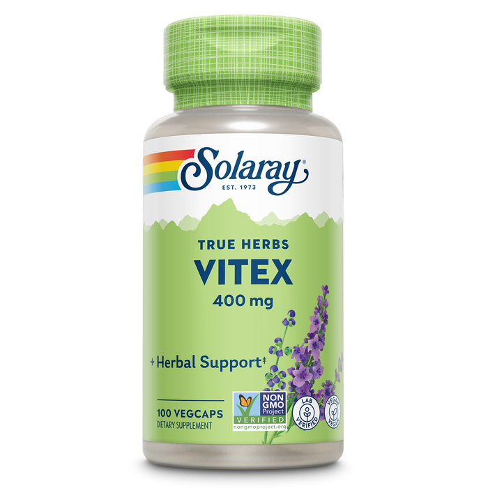 Solaray Vitex Berry 400mg | Womens Healthy Hormone Balance Formula | Menstruation & Menopause Support, 100ct