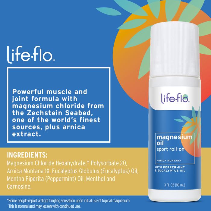 Life-Flo Pure Magnesium Oil for Feet and Body - 100% Pure Magnesium Spray from the Ancient Zechstein Seabed - Magnesium Oil Spray for Feet, Relaxing & Rejuvenating Muscles & Joints  (2oz)