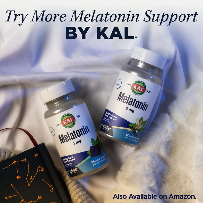 KAL Melatonin Elderberry DropIns - Fast Acting Melatonin Liquid with Elderberry - Sleep Aid, Immune Support Formula - Natural Cherry Flavor - 60-Day Money Back Guarantee, Approx. 59 Servings, 2 FL OZ