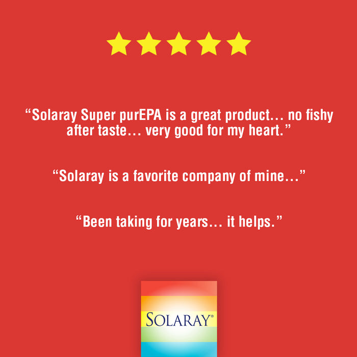 Solaray Super purEPA Fish Oil 1200 mg | Omega 3 & Vitamin E | Healthy Heart, Skin, Joint Support | 90 Softgels