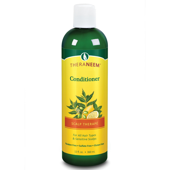 TheraNeem Scalp Therap Conditioner | Protects, Nourishes and Calms Sensitive Scalp with Organic Neem, Peppermint | 12oz