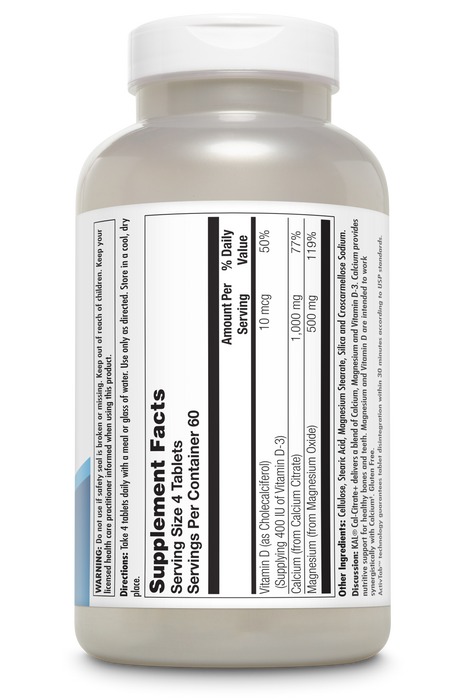 KAL Cal-Citrate Plus 1000mg Blend of Calcium Citrate, Magnesium and Vitamin D-3 For Healthy Bones & Teeth No Gluten & Non-GMO 240 Tablets