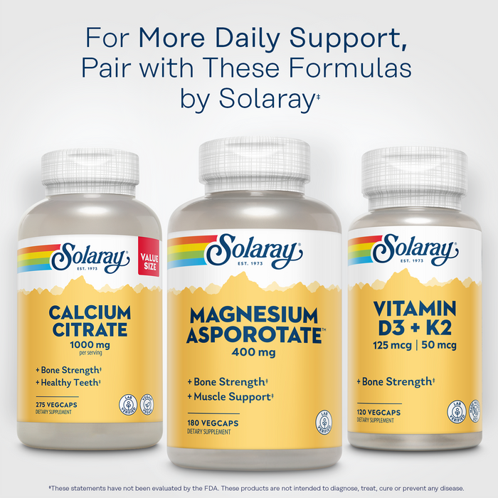 SOLARAY Magnesium Asporotate - Chelated Magnesium 400mg w/ Magnesium Citrate, Orotate and Aspartate - Bone Health, Muscle, Heart Health and Relaxation Support, 60-Day Guarantee, 30 Serv, 60 VegCaps (90 Servings, 180 VegCaps)