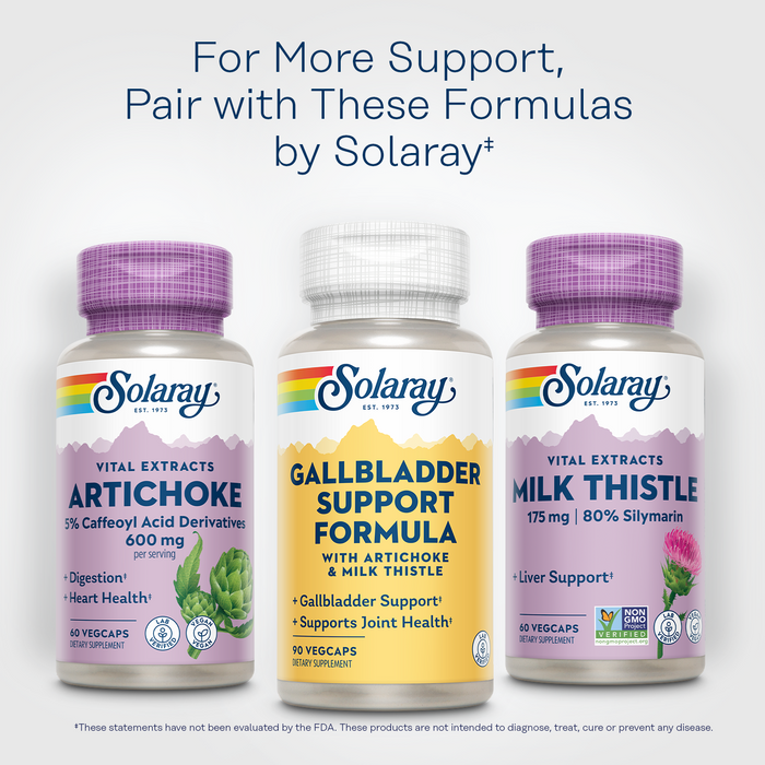 Solaray Gallbladder Support Formula | Healthy Gallbladder & Liver Support | 30 Servings | 90 VegCaps