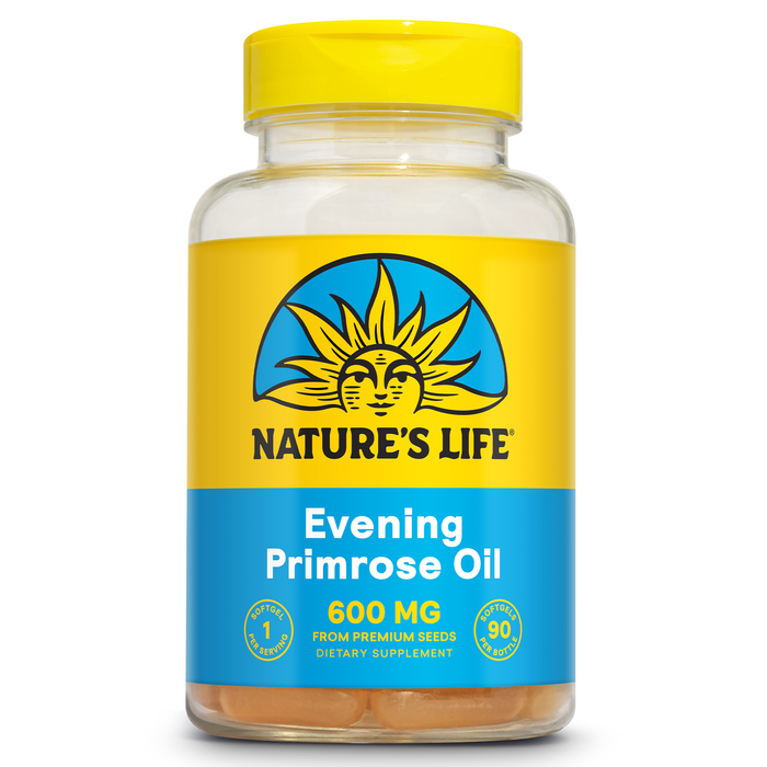 Nature's Life Evening Primrose Oil, Vegetarian | PMS & Menopause Hormone Balance Support | Skin Health | 90 CT