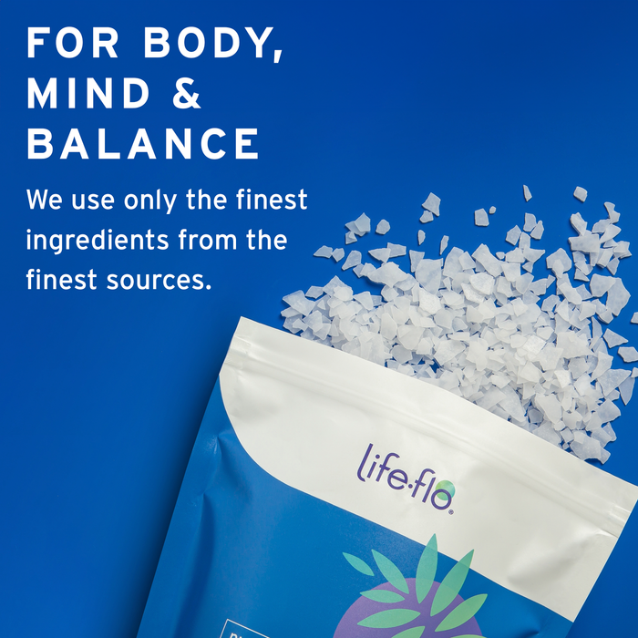 Life-flo Pure Magnesium Bath Flakes - Epsom Salt Bath Soak Alternative - Unscented Magnesium Flakes from the Zechstein Seabed - Relaxing Foot Bath w/ Ancient Trace Minerals - 60-Day Guarantee, 1.65lbs (1.65 lbs)