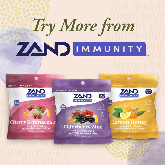 ZAND IMMUNITY Orange C Vitamin C Throat Lozenges - Good-for-You Dry Mouth Lozenges, Immune Support Supplement w/ Vit C - Soothe a Dry Throat, Natural Flavor, Vegan, Gluten Free, 60-Day Guarantee, 50ct