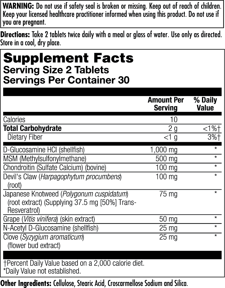 Joint Guard™ COX-2 Control™ Clinical Lifesyles™ Tablets