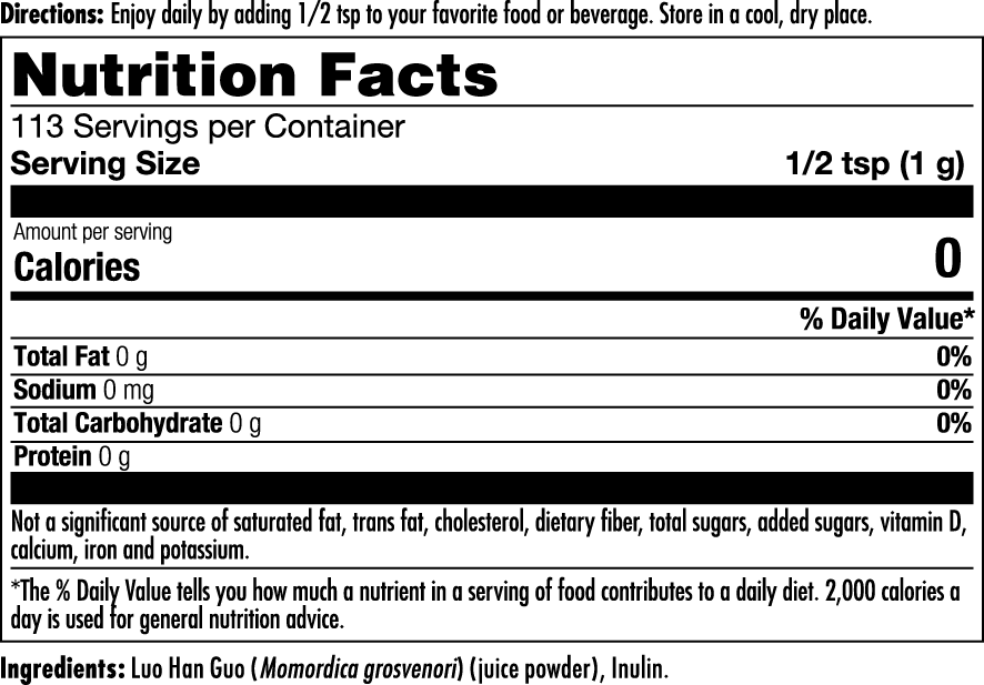 Monk Fruit Low-Calorie Sweetener