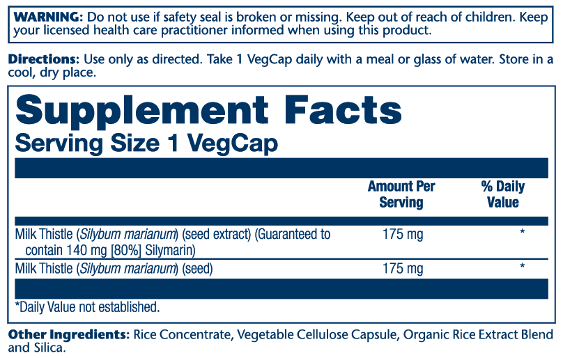 Milk Thistle Seed Extract 175mg