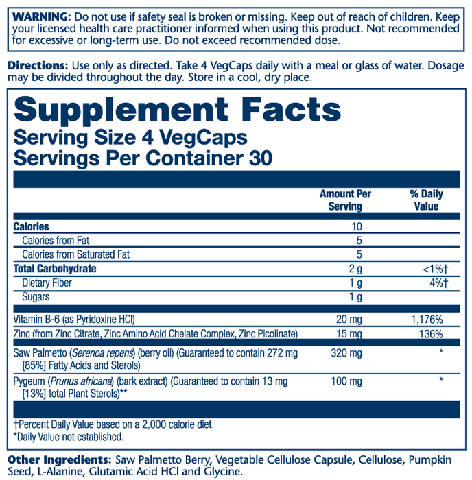 Pygeum & Saw Palmetto Extracts with Zinc