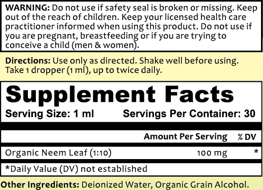 Neem Leaf Alcohol Extract