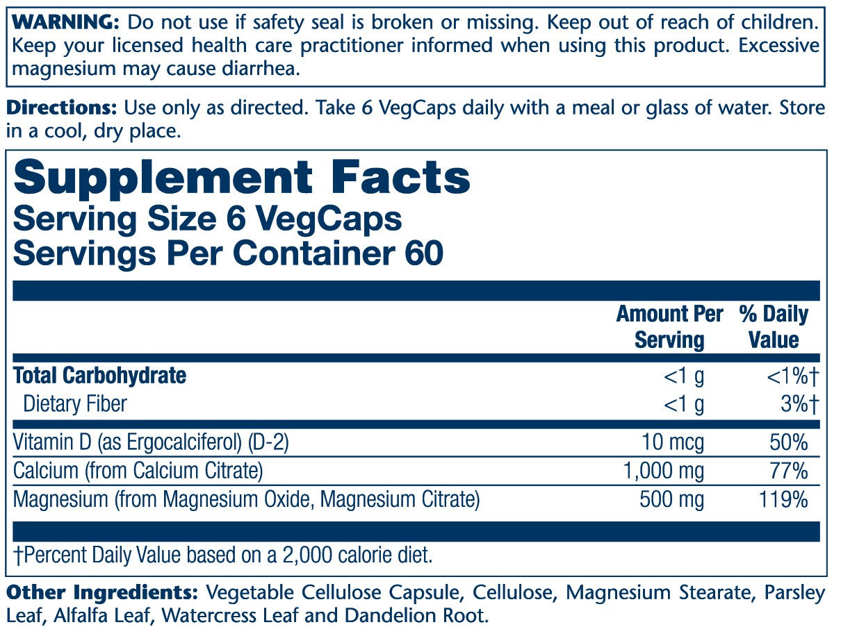 Cal-Mag Citrate w/D-2, 2:1 Ratio