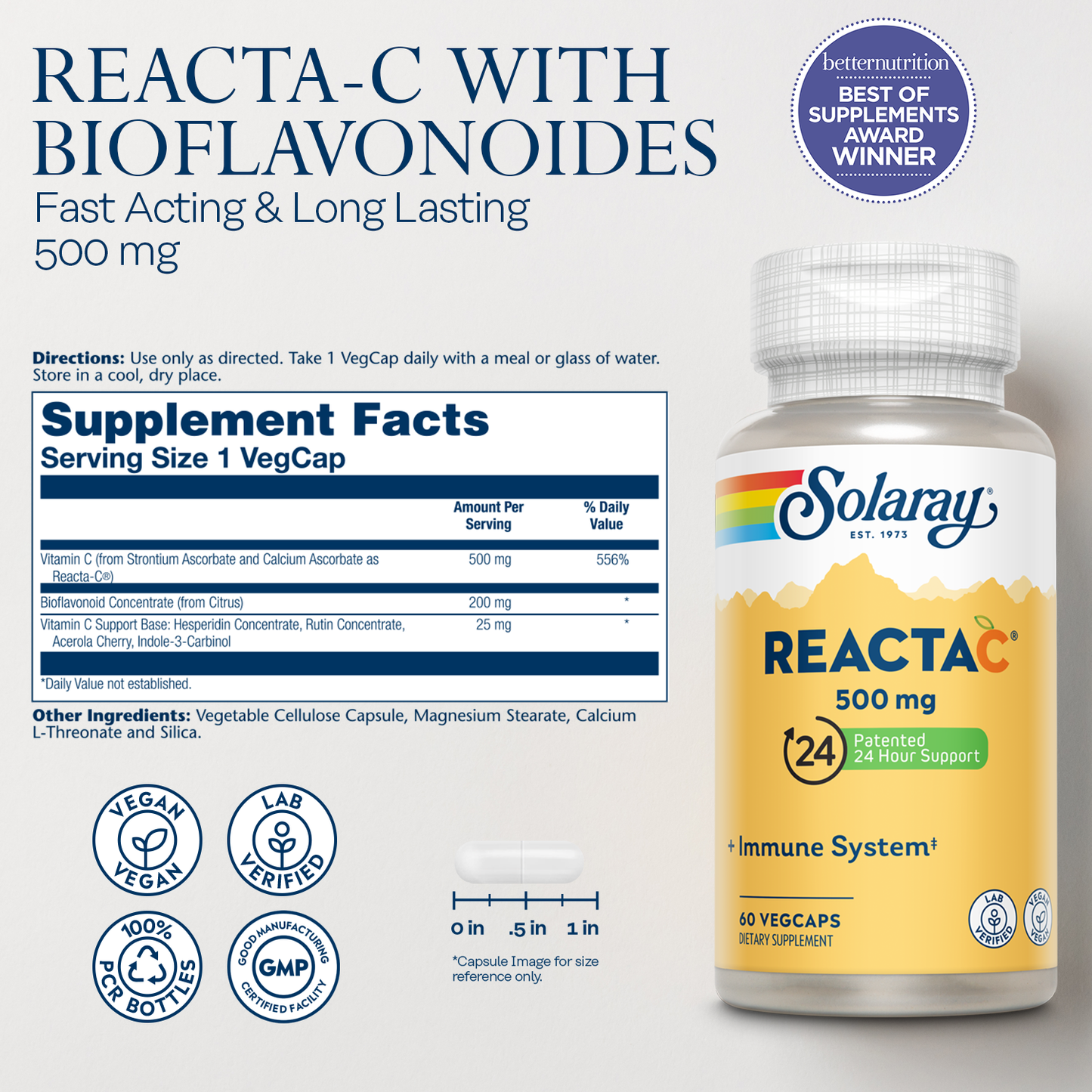 Reacta-C & Bioflavonoids 500mg