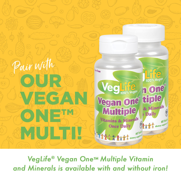 VegLife Vegan Vitamin C 1000mg, Non GMO | From Tapioca | W/ Acerola & Rose Hips | Immune Support | 90 VegCaps