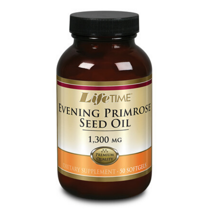 LIFETIME Evening Primrose Oil, Softgel (Btl-Glass) 1300mg | 50ct