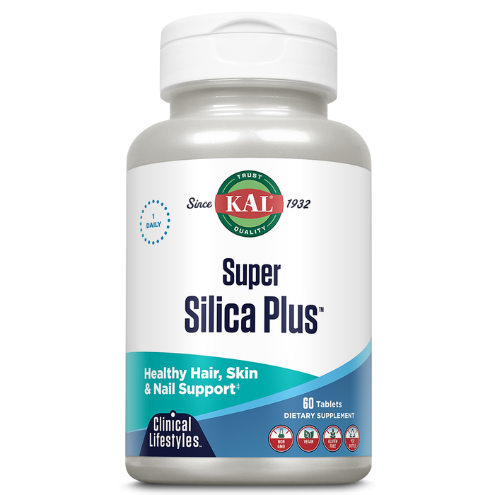 KAL Super Silica Plus | Fortified w/ Horsetail, MSM & More | Healthy Hair, Skin and Nails Support | 60 Tablets