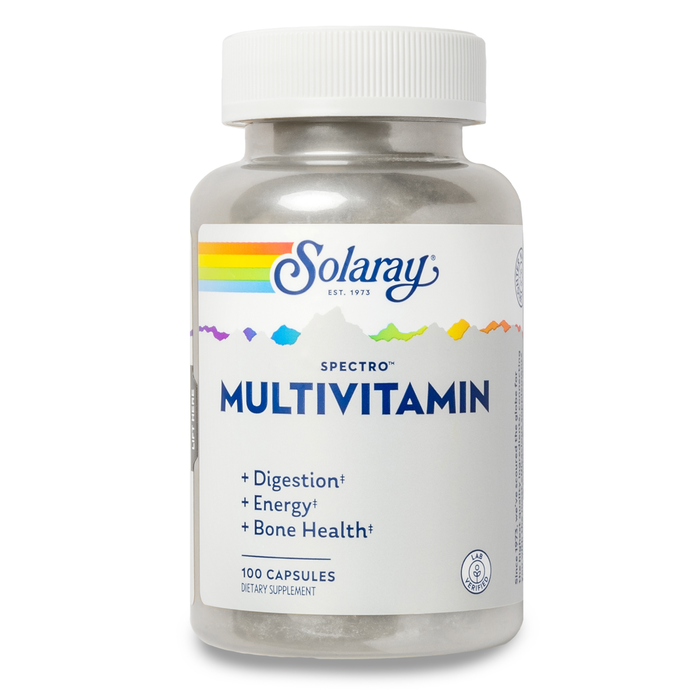 Solaray Spectro Multivitamin with Iron - Multi Vitamin with Calcium, Magnesium, Energizing Greens, Herbs & Digestive Enzymes - Digestion, Energy, and Bone Health Support