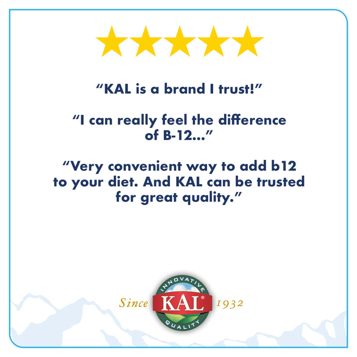 KAL B-12 ActivSpray 2500 mcg | Natural Grape Flavor | Healthy Metabolism, Energy, Nerve & Red Blood Cell Support | 2oz Liquid | 80 Servings