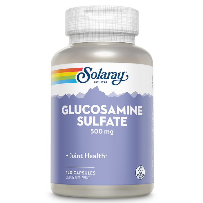 Solaray Glucosamine Sulfate 500 mg | Healthy Joint Flexibility & Resiliency Support (60 Serv, 120 CT)