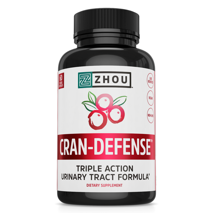 Zhou Nutrition Cran-Defense with Cranberry Concentrate Urinary Tract Formula 60 ct