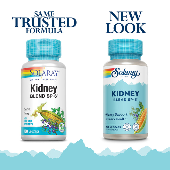 Solaray Kidney Blend SP-6 | Herbal Blend w/ Cell Salt Nutrients to Help Support Healthy Kidney Function | Non-GMO, Vegan (1 Pack)