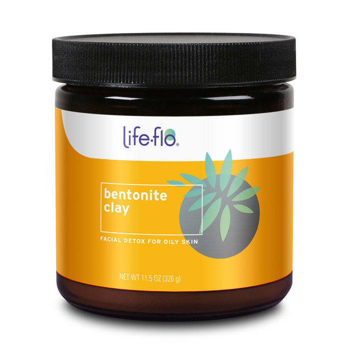 Life-flo 100% Pure Bentonite Clay | Facial Detox Mask for Oily Skin | Cleans Pores, Refreshes, Tones & Purifies | 11.5oz