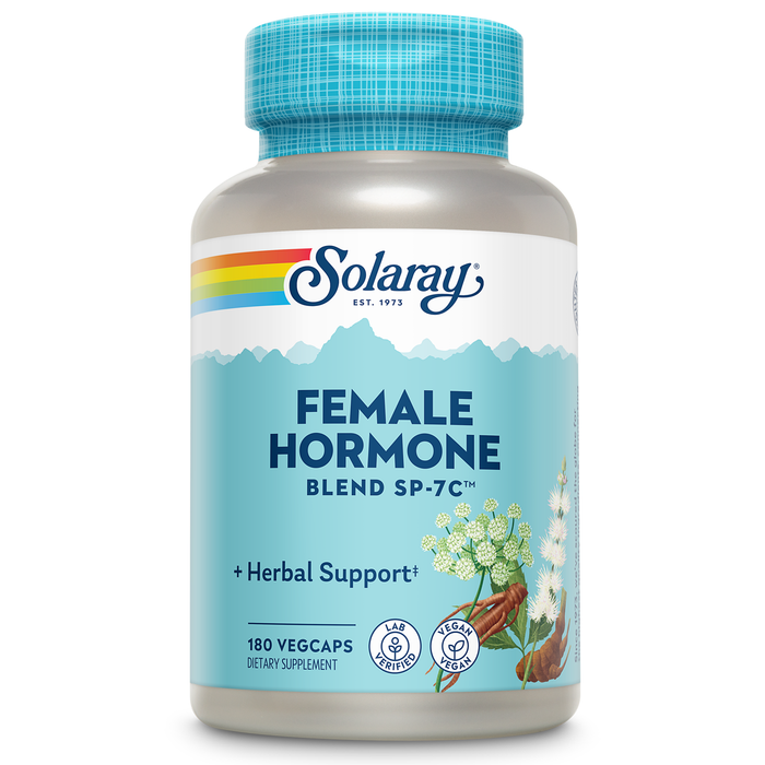 Solaray Female Hormone Blend SP-7C, Herbal Blend Includes Black Cohosh, Dong Quai, Passion Flower, Saw Palmetto, Wild Yam & More 180 VegCaps