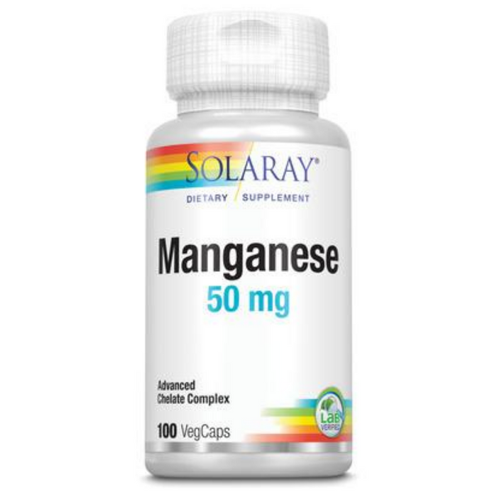 Solaray Manganese Supplement, 50 mg | 100 Count