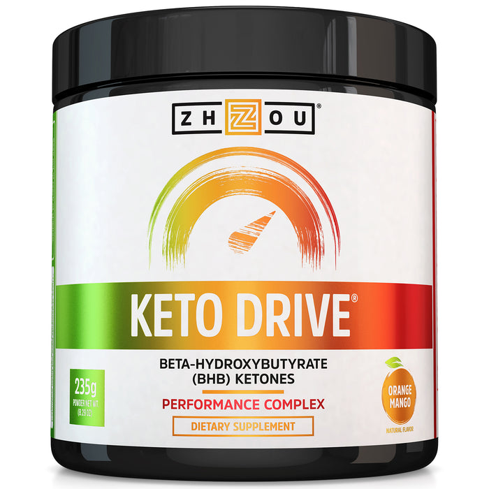 Zhou Keto Drive BHB Ketones  | 16 Servings, 263g (Orange Mango)