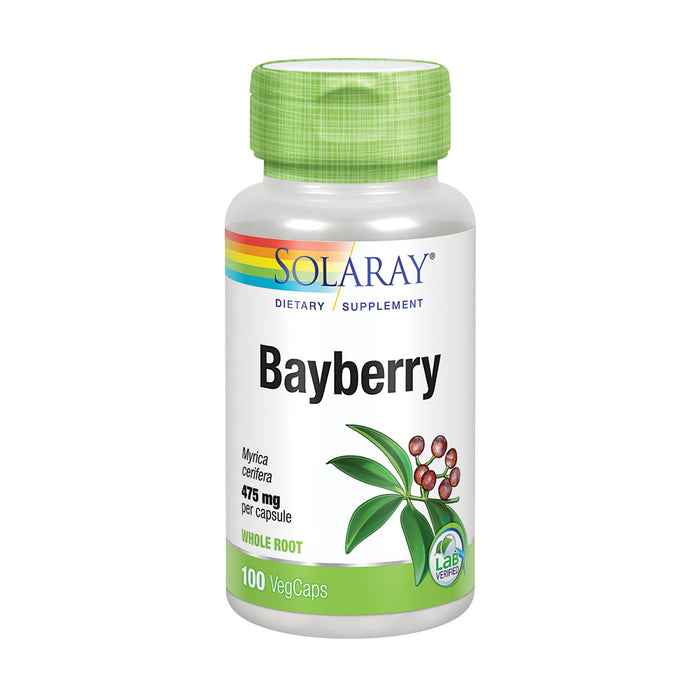 Solaray Bayberry 475 mg | Healthy Immune System and Digestion Support | Whole Root in Organic Rice Extract Blend | Non-GMO & Vegan | 100 VegCaps