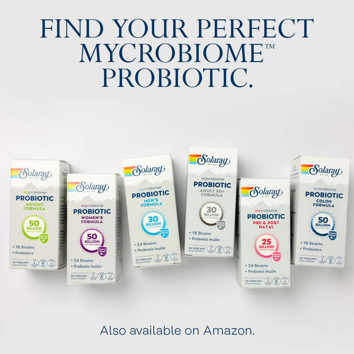 Solaray Mycrobiome Probiotic Women’s Formula, 24 Strains Plus Prebiotic Inulin, Specially Formulated for Women, Digestion, Mood & Urinary Tract Support, 50 Billion CFU, 30 Servings, 30 VegCaps