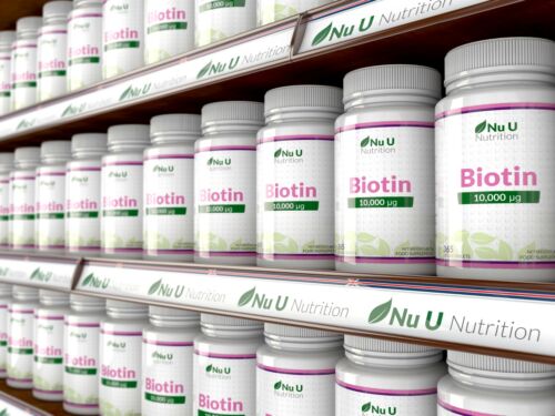 Biotin Hair Growth Supplement 365 Tablets (Full Year Supply) 10,000mcg by Nu U